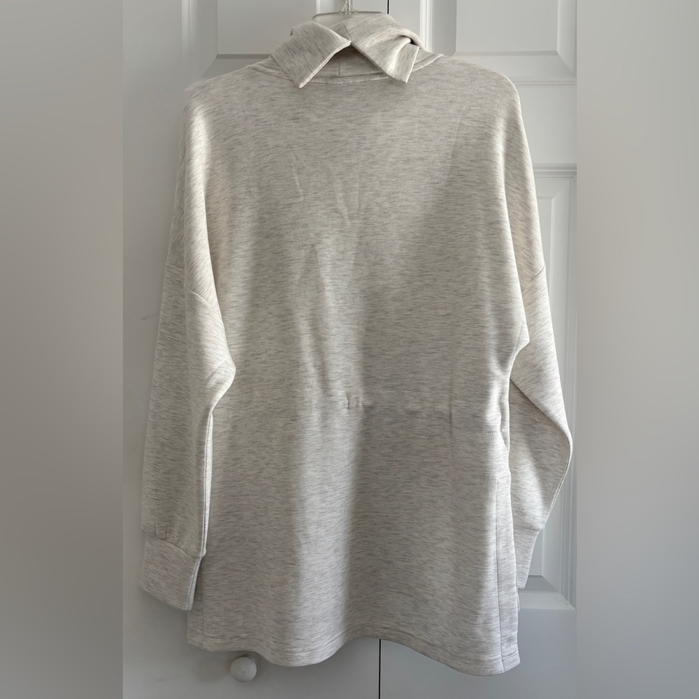 NWT - Varley Freya DoubleSoft Drawstring Waist Tunic in Ivory Marle - Size M - Picture 4 of 8